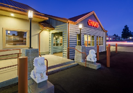 The new exterior of Chan's Chinese Restaurant